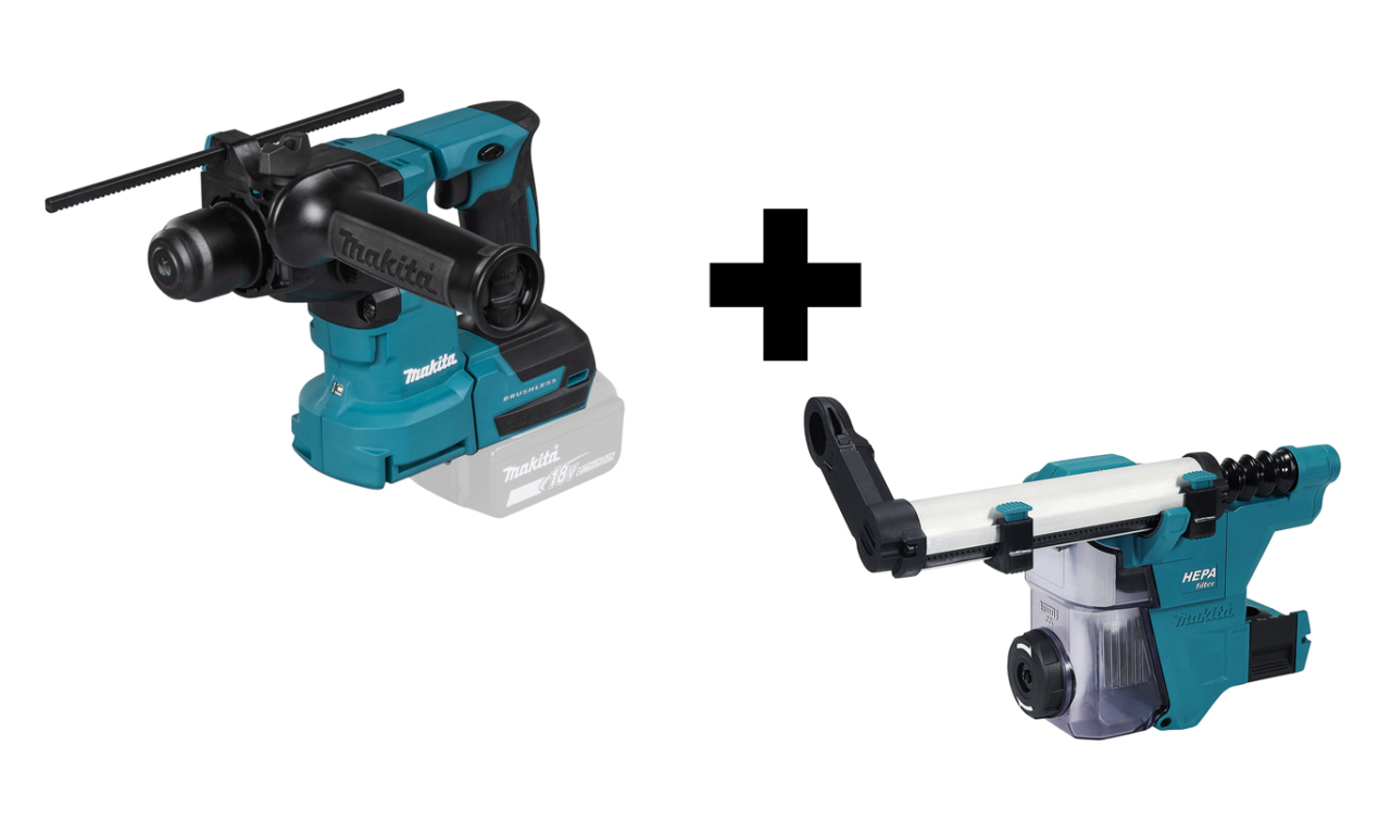 Makita Borrhammare DHR183Z (18V) Basic+dammuppsamlare