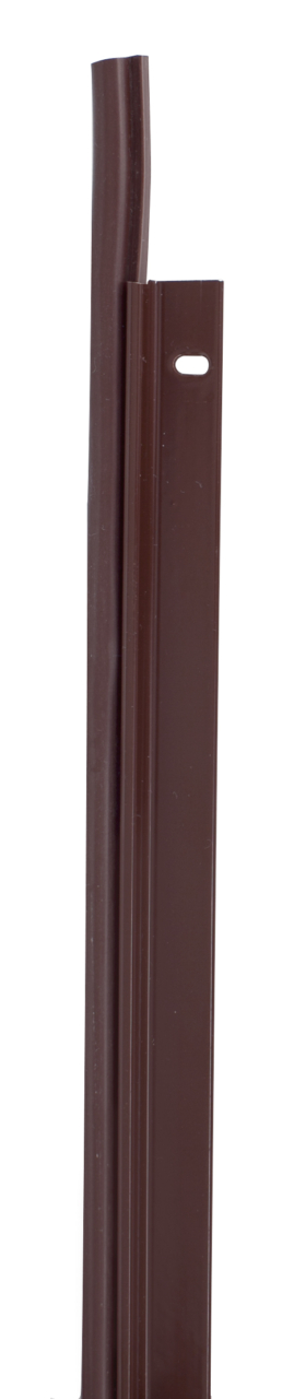 Dörrtätningslist med skena 213 cm, BRUN med skruv