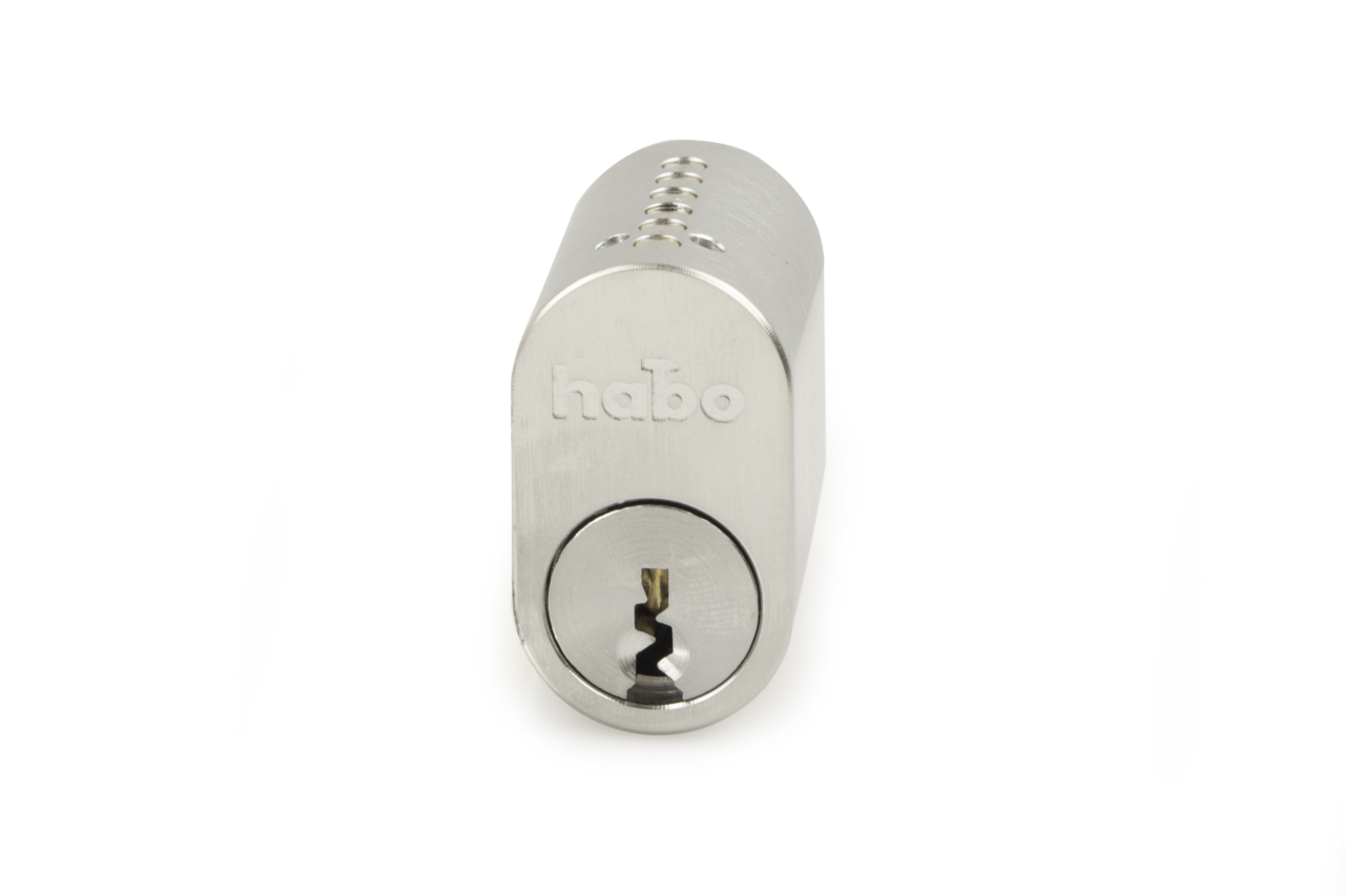 HABO Cylinder Oval 65537 Krom 5 nycklar (2-pack)