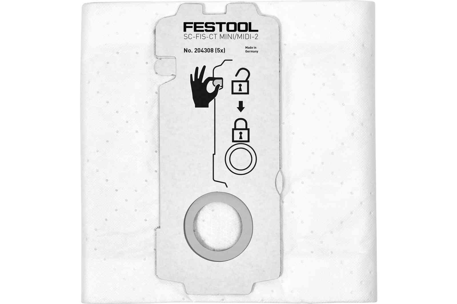 Festool dammpåse Mini/Midi/CT15 5st/fp från 2019