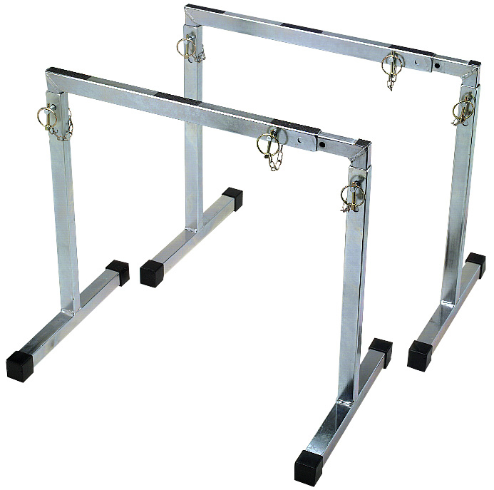 Arbetsbock med ställbar höjd och bredd, 1 par