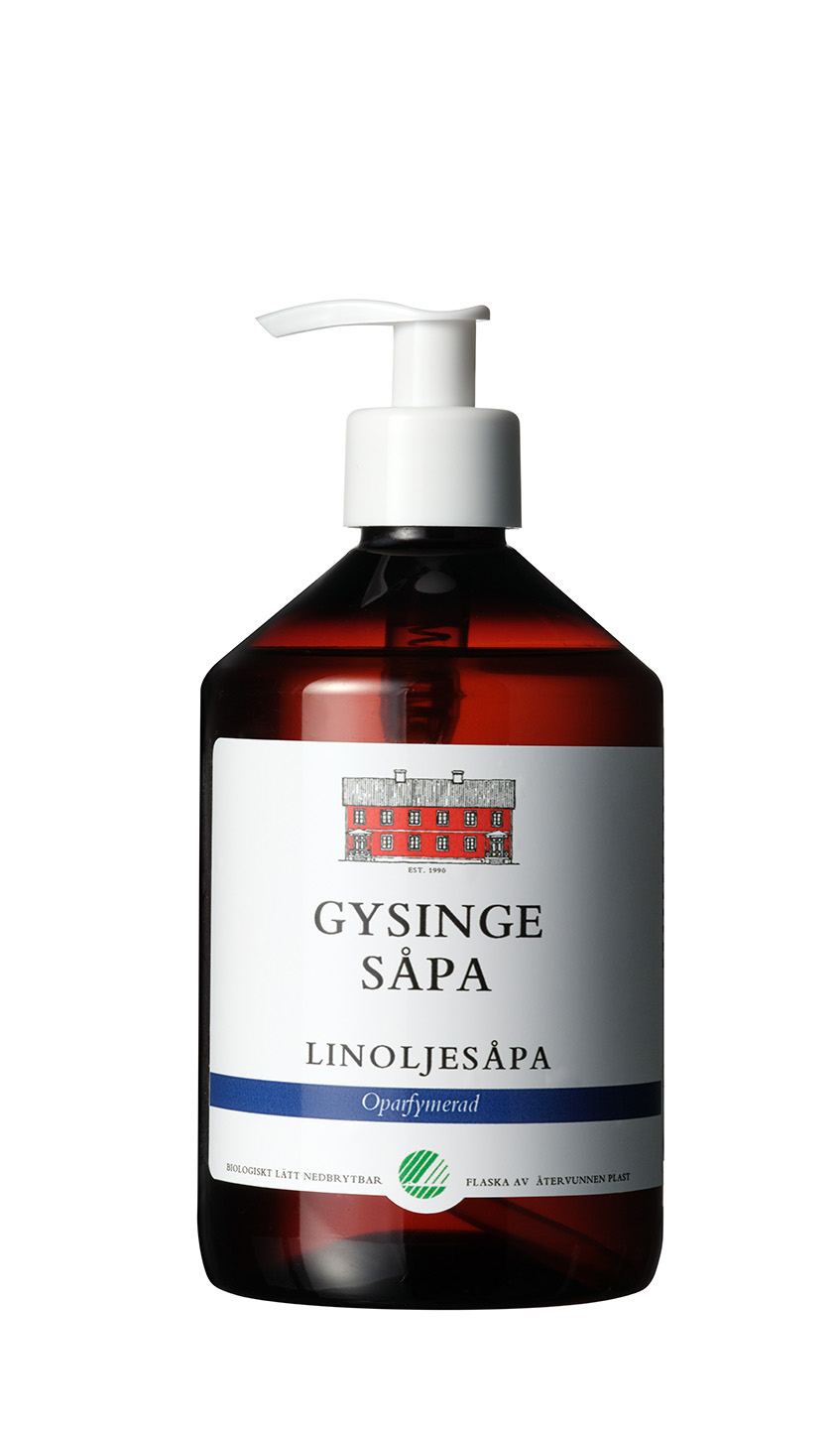 Linoljesåpa flytande, pumpflaska, 500ml, Gysinge