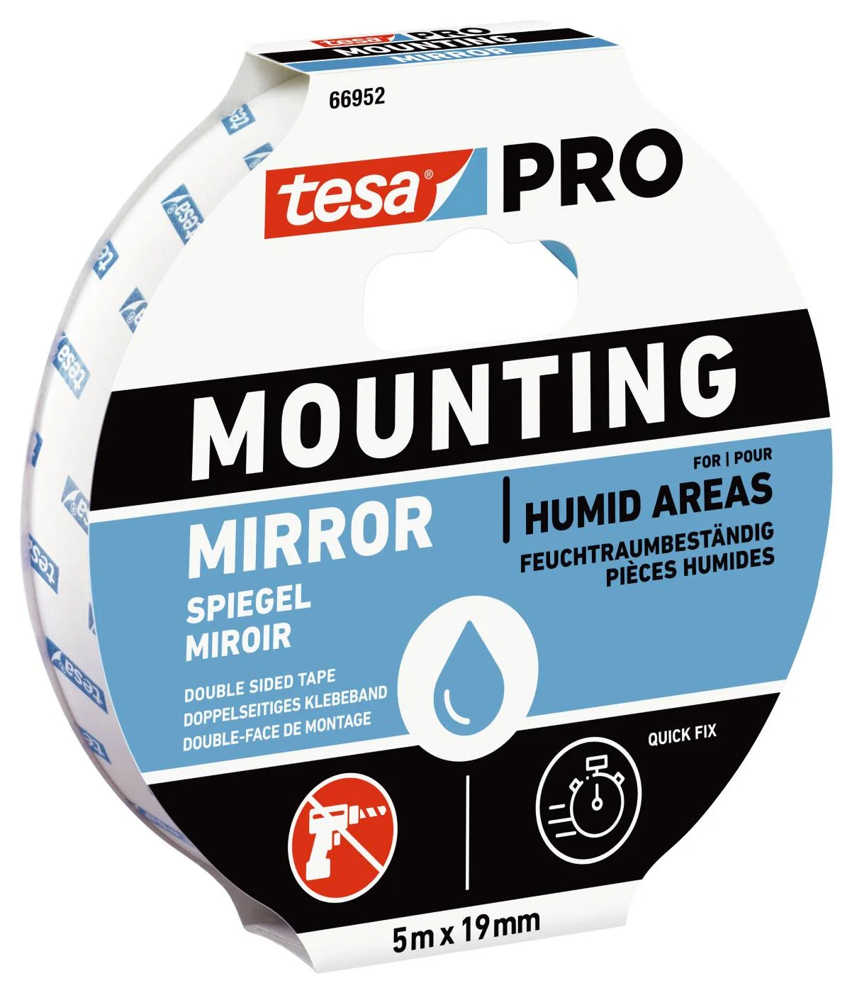 Tejp Dubbelhäftande 19mm x 5m Tesa Pro Mirror