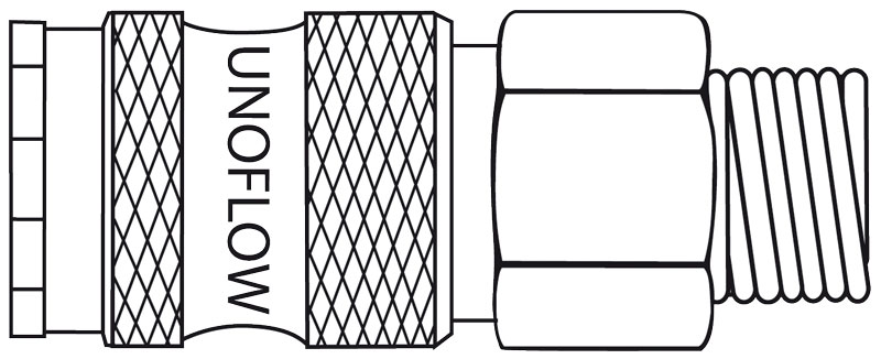 Tryckluftskoppling 1/4" hona utv. gänga