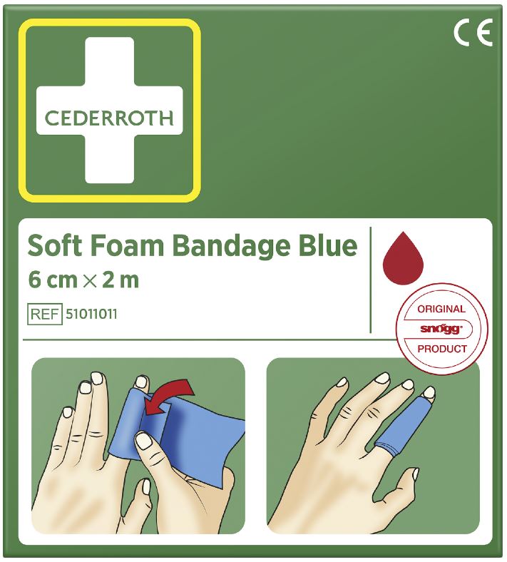 Första Hjälpen Förband SOFT Cederroth 6cmx2m Blå