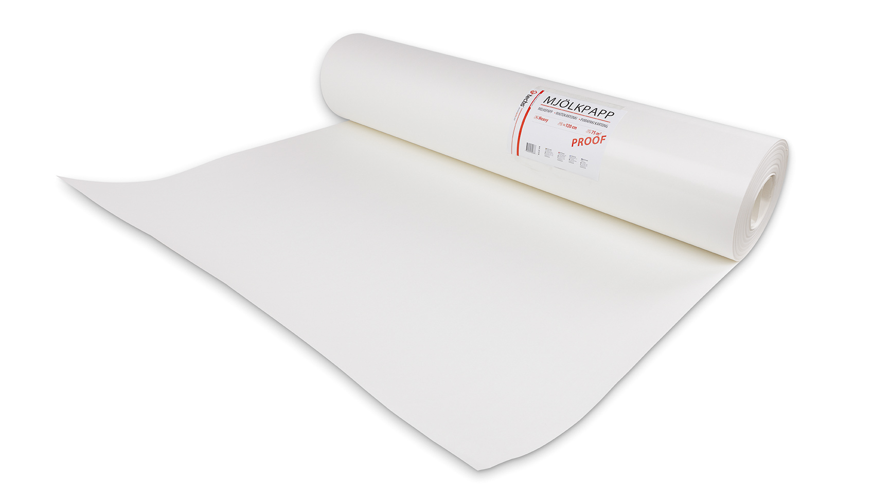 Täckpapp mjölkpapp Plastad 120-130 cm, 75 m2