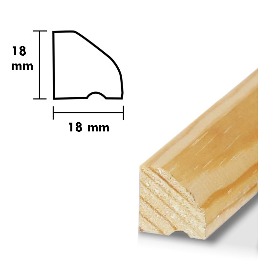 Droppnäsa typ 3 D=18, H=18, L=1,8 m
